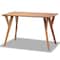 Baxton Studio Odessa Mid-Century Modern Grey Fabric and Walnut Brown Finished Wood 3-Piece Dining Nook Set 175-10843-10840-Zoro - alternate 6